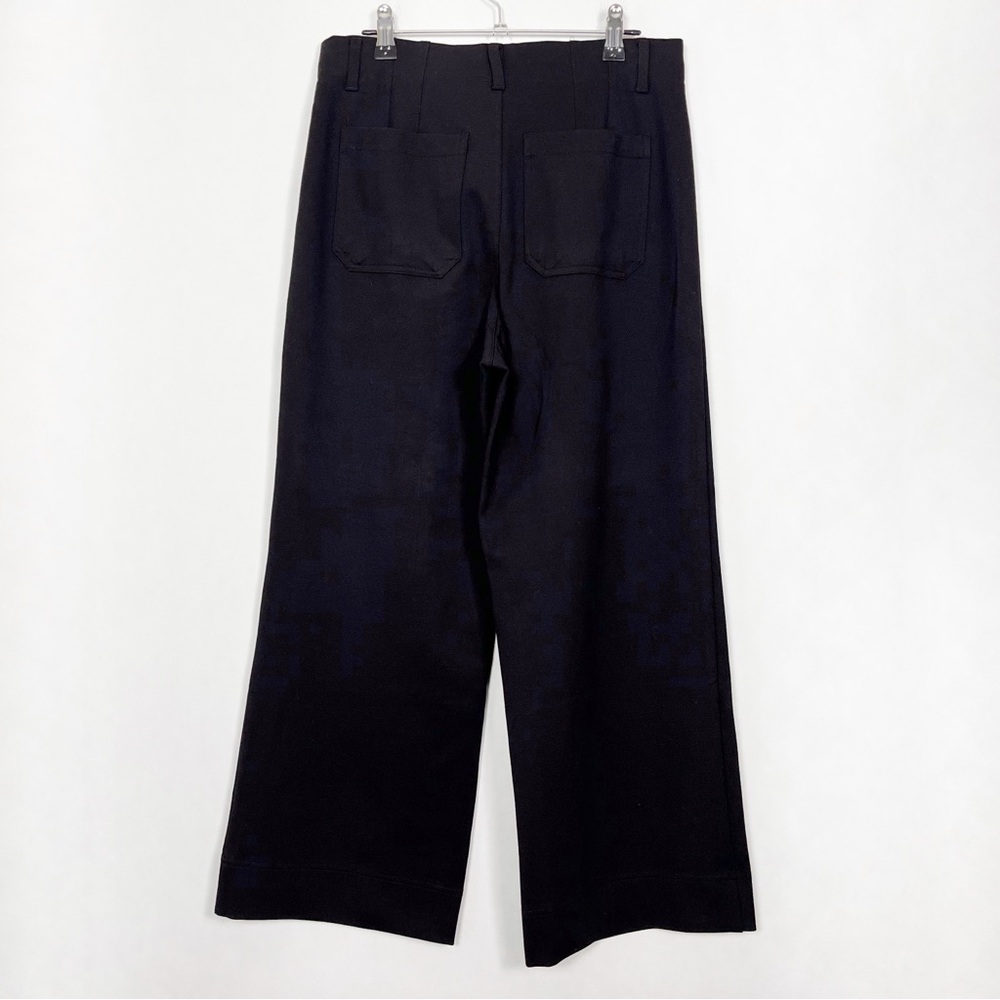Tribal Women’s Black High Rise Wide Leg Cropped Pants Size 4 Ponte Fabric - Picture 5 of 11